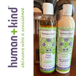 HUMAN + KIND - NWT Grapefruit Shampoo & Conditioner Duo/12.1 oz Each/Vegan